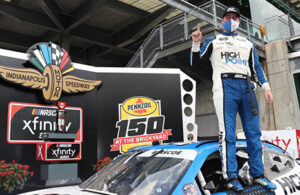 Chase Briscoe earned a long-sought victory on his home track in the Pennzoil 150 at the Brickyard NASCAR Xfinity Series race. [photo courtesy Indianapolis Motor Speedway]