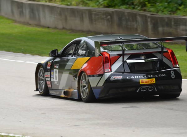 Andy Pilgrim into turn 13 at Road America in the Cadillac CTS-VR  [John Wiedemann Photo]