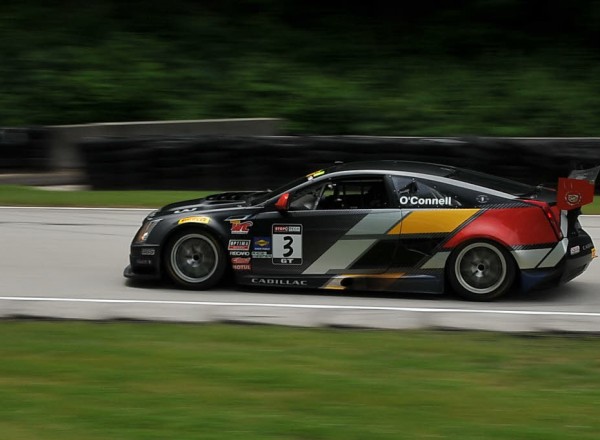 Johnny O’Connell out of turn 12 in the Cadillac CTS-VR.  [John Wiedemann Photo]