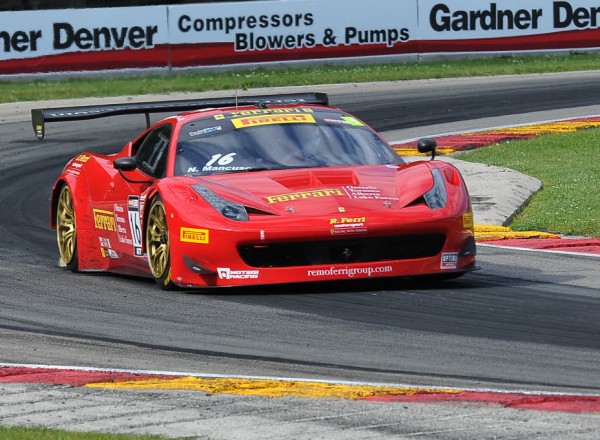 Nick Mancuso in the Ferrari 458 GT.  [John Wiedemann Photo]