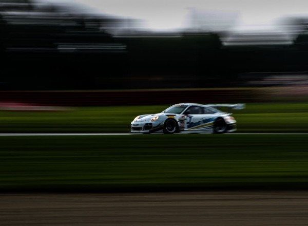 Jim Taggart flies by in his Porsche GT3 R at Mid Ohio.  [Andy Clary Photo]