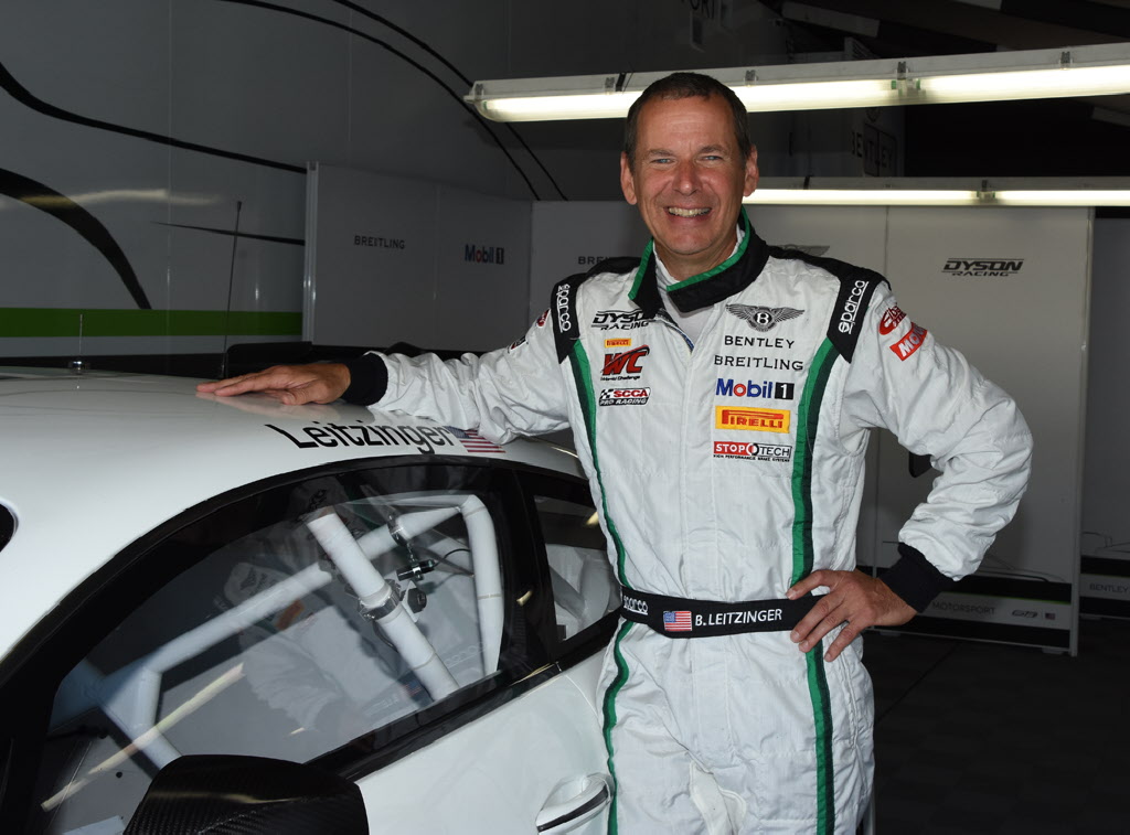 Butch Leitzinger all smiles as he enjoys his time racing a Bentley Continental GT3. [Joe Jennings Photo]