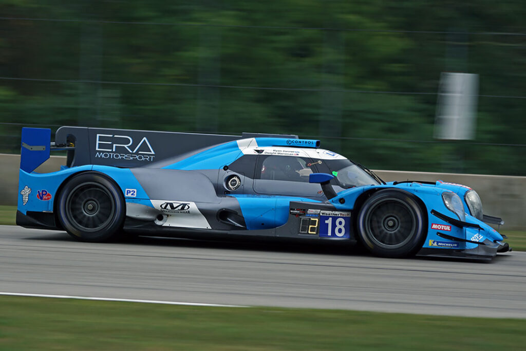 LMP2 winner, Era Motorsport's drivers Dwight Merriman and Ryan Dalziel. [Pete Gorski Photo]