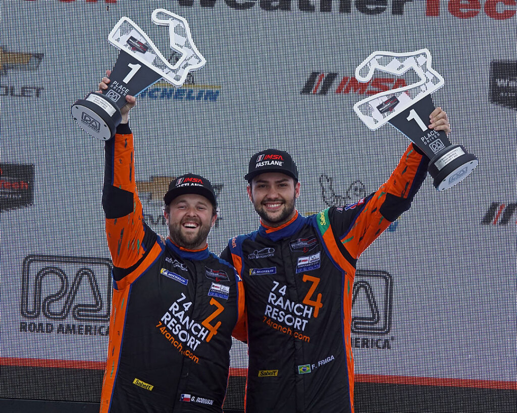 LMP3 winner, Gar Robinson and Felipe Fraga of Riley Motorsports. [Pete Gorski Photo]