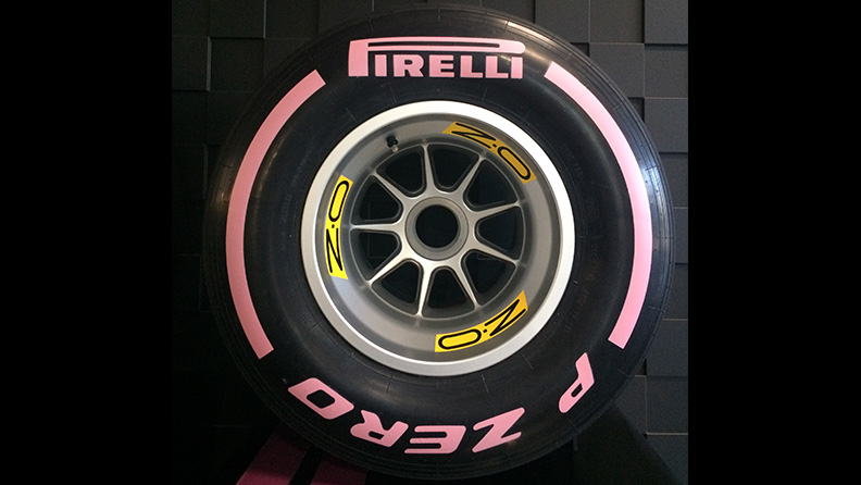 Pirelli’s P Zero Purple ultrasoft tyres will be coloured pink to support the Susan G. Komen organisation at the United States Grand Prix. [photo courtesy Pirelli]