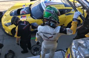 Mike Rockenfeller about to get into the Corvette. [Eddie LePine Photo]