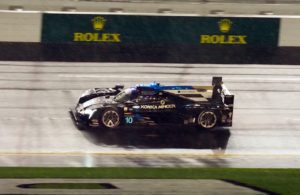 Winning car in the rain. [Photo by Jack Webster]