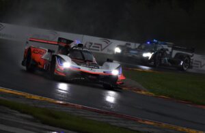 Helio Castroveves drives the Team Penske Acura to the win at Road America ahead of the Wayne Taylor Racing Cadillac DPi. [John Wiedemann Photo]