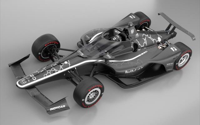 Rendering of the 2020 Cockpit Protection Innovation between INDYCAR and Red Bull Advanced Technologies.  [courtesy IndyCar Media]