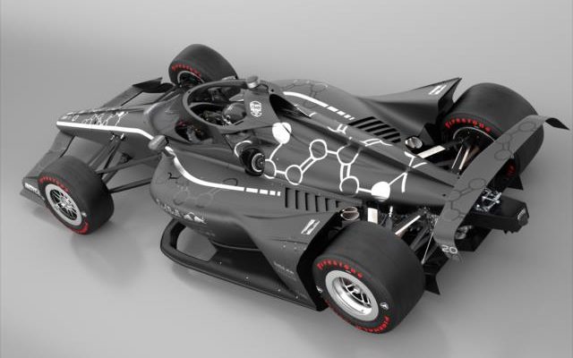 Rendering of the 2020 Cockpit Protection Innovation between INDYCAR and Red Bull Advanced Technologies.  [courtesy IndyCar Media]