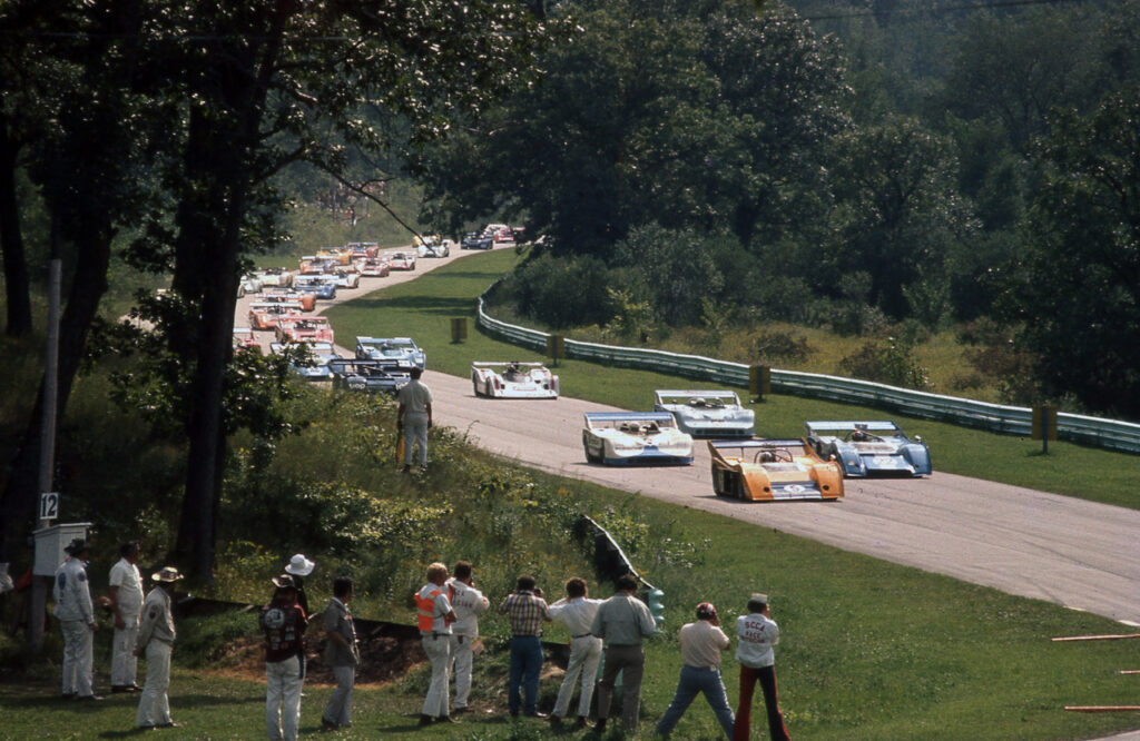 CanAm start in 1972 from Canada Corner. [Photo by Jack Webster]