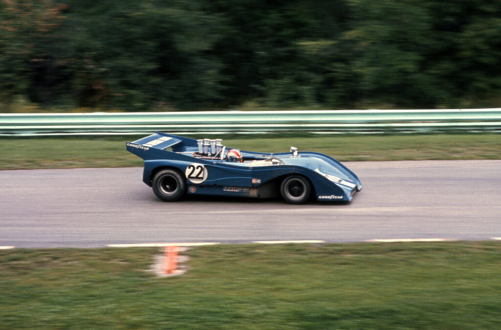 Francois Cevert exits Canada Corner in 1972. [Photo by Jack Webster]