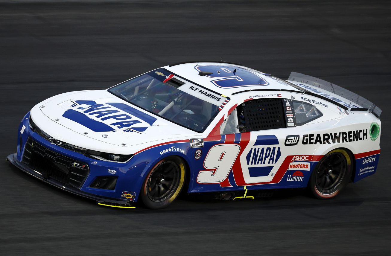 Chase Elliott, driver of the #9 NAPA Auto Parts Chevrolet, drives during qualifying for the NASCAR Cup Series Coca-Cola 600 at Charlotte Motor Speedway on May 28, 2022 in Concord, North Carolina. (Photo by Jared C. Tilton/Getty Images)