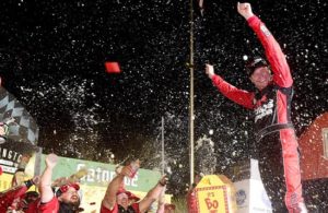 Erik Jones in Victory Lane at Darlington. (Photo by Jared C. Tilton/Getty Images)