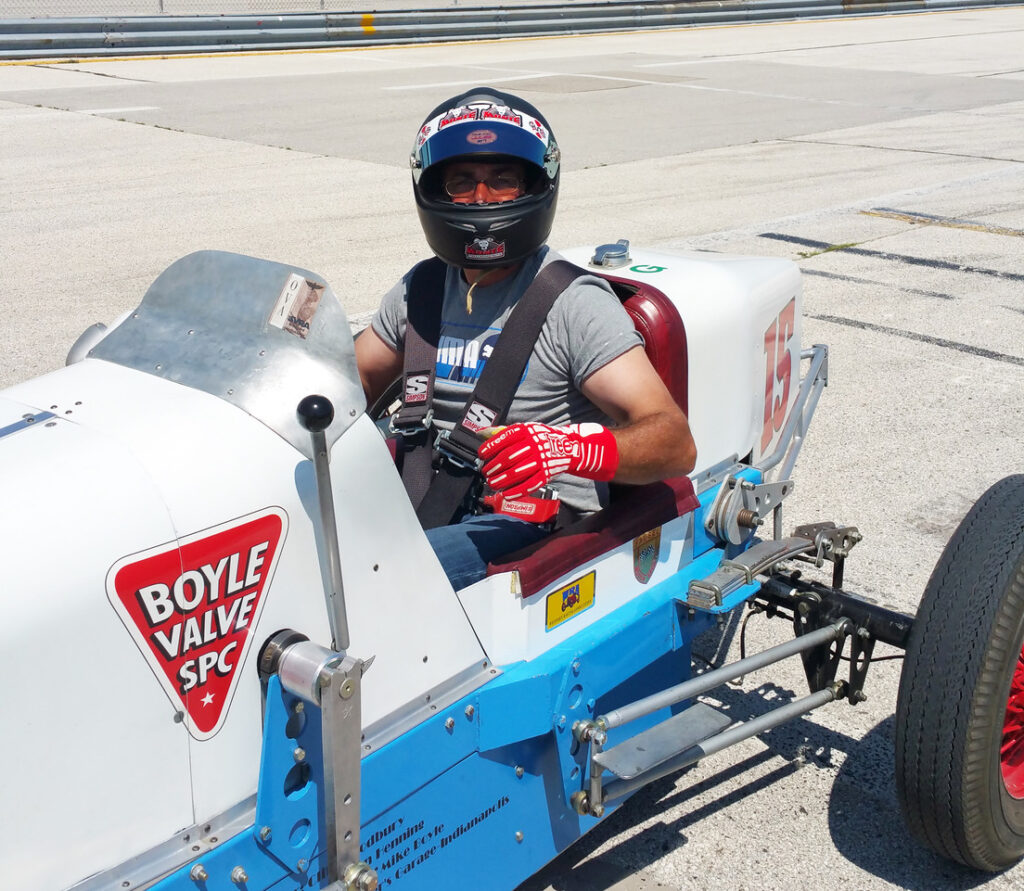 Eddie LePine at the Milwaukee Mile. [Eddie LePine collection]