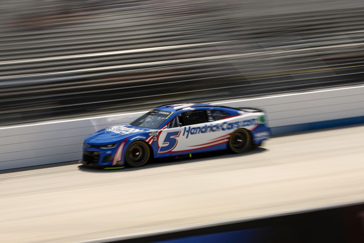 Kyle Larson, driver of the #5 HendrickCars.com Chevrolet. (Photo by Sean Gardner/Getty Images)