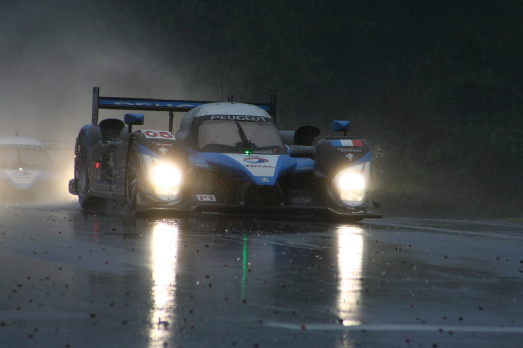 Peugeot took the win away from Audi on the last lap of Petit Le Mans in 2009. [Jack Webster photo]