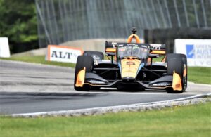 Pato O'Ward leads the second round of practice at Road America. [John Wiedemann photo]