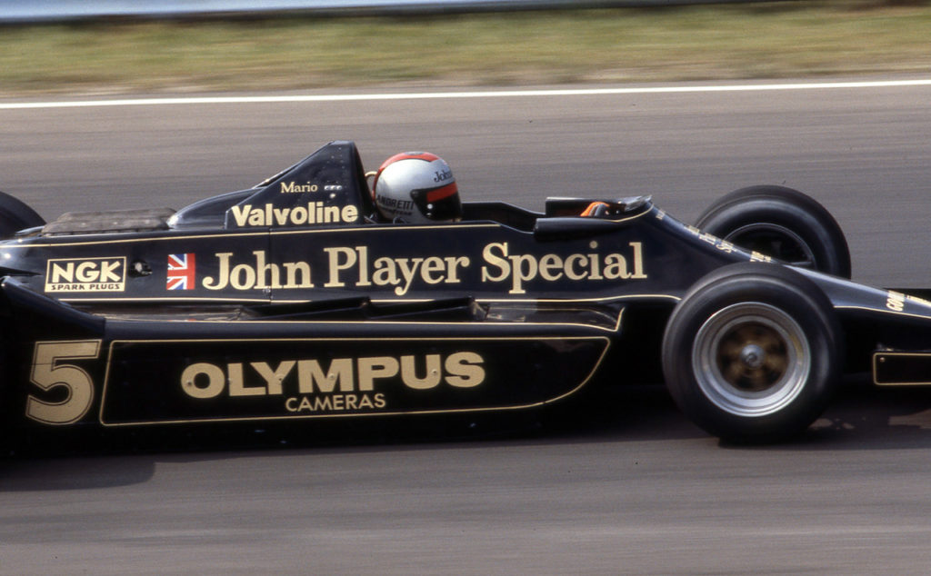 Mario Andretti in the JPS Lotus in 1978. [Photo by Jack Webster]