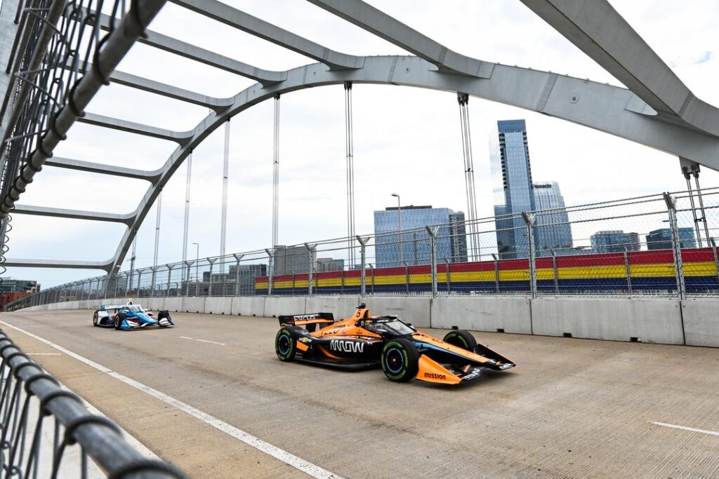 Pato O'Ward in the 2022 Big Machine Music City Grand Prix. [Media Credit-Penske Entertainment: James Black]