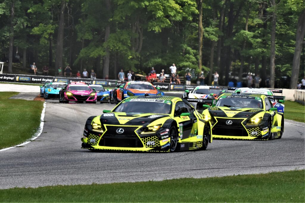 Lexus up front of the GTD class at the start of the race at Road America. [John Wiedemann Photo]