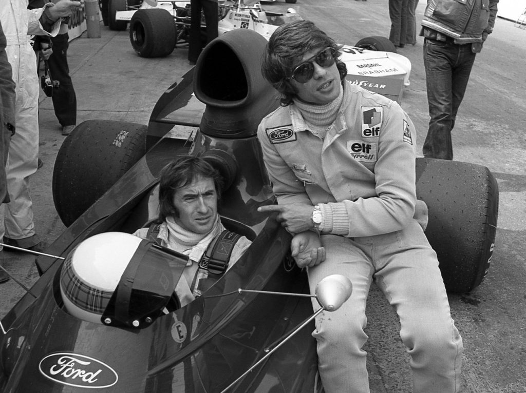 Jackie Stewart and Francois Cevert in 1973. [Photo by Jack Webster]